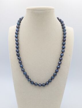Honora 925 Sterling Silver Blue Cultured Pearl Necklace 20"